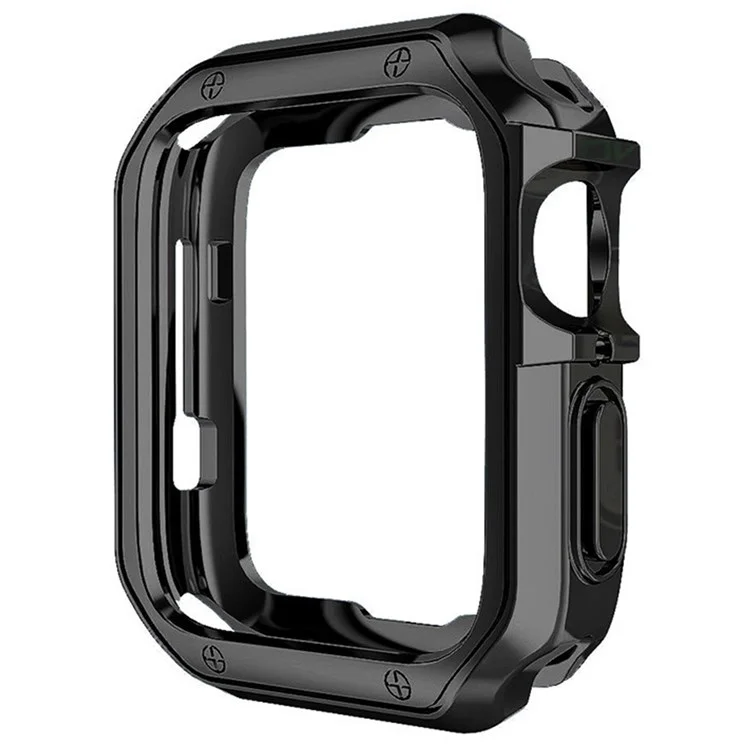 For Apple Watch 9 / 8 / 7 45mm TPU Watch Protector Quick Release Sports Watch Case - Black