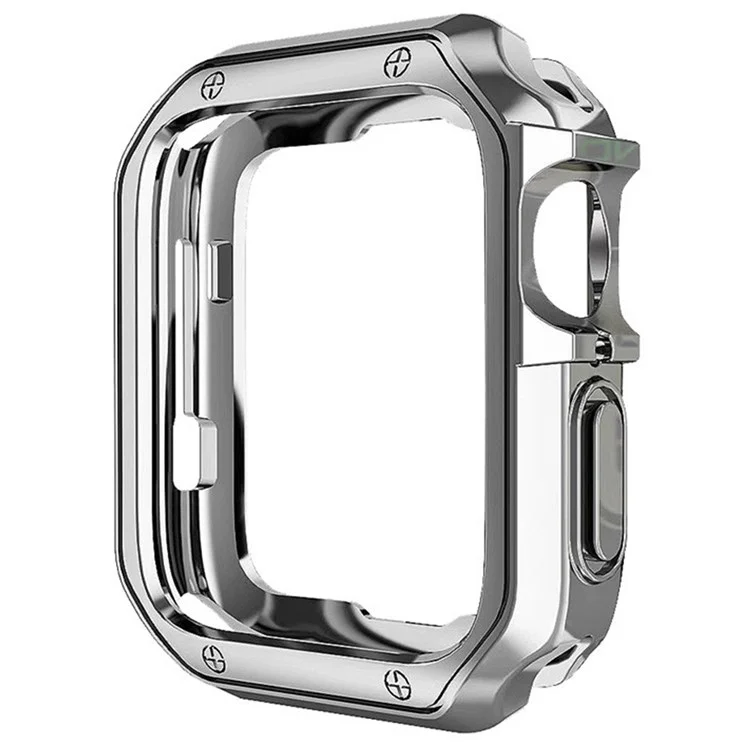 Para Apple Watch Series 4 / 5 / 6 44mm / SE 44mm / SE (2022) 44mm Carcasa Antiexplosión del Reloj Corte Preciso Protector TPU del Reloj - Plata