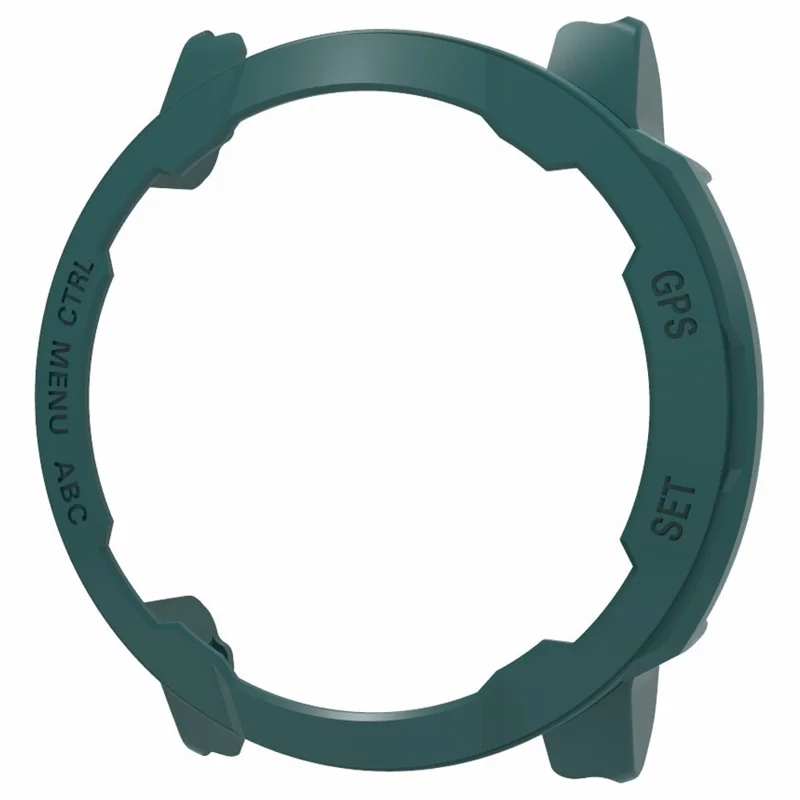 For Garmin Instinct 2 Watch Case Anti-drop Hard PC Cover Frame Half Protective Cover - Dark Green