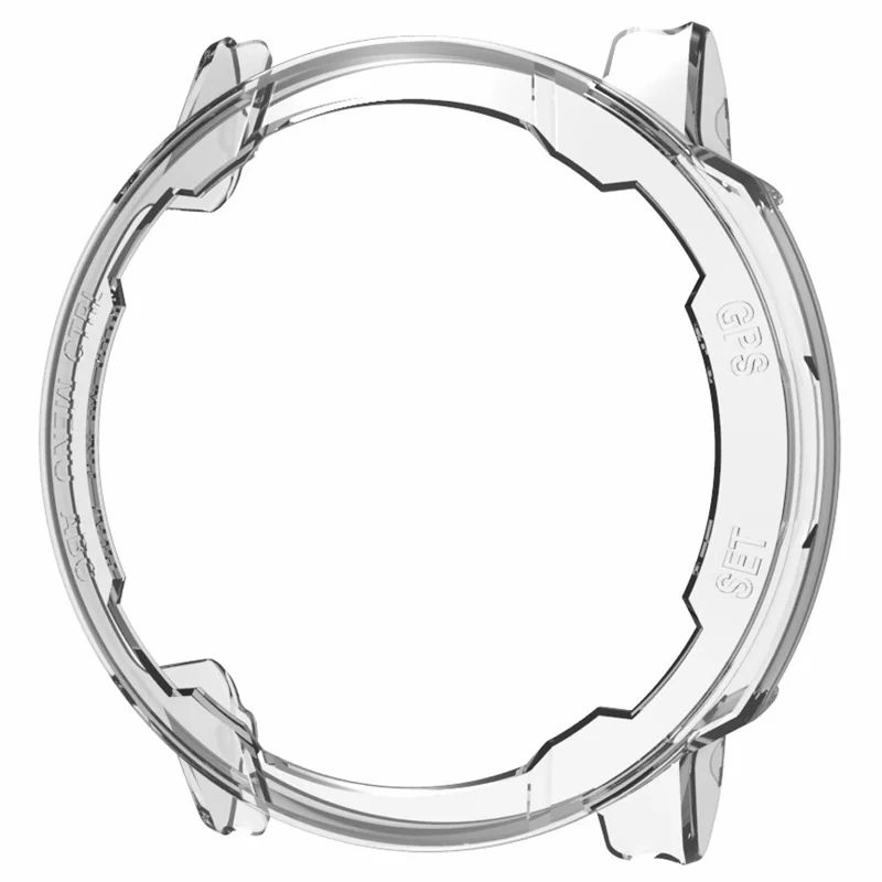 For Garmin Instinct 2 Watch Case Anti-drop Hard PC Cover Frame Half Protective Cover - Transparent