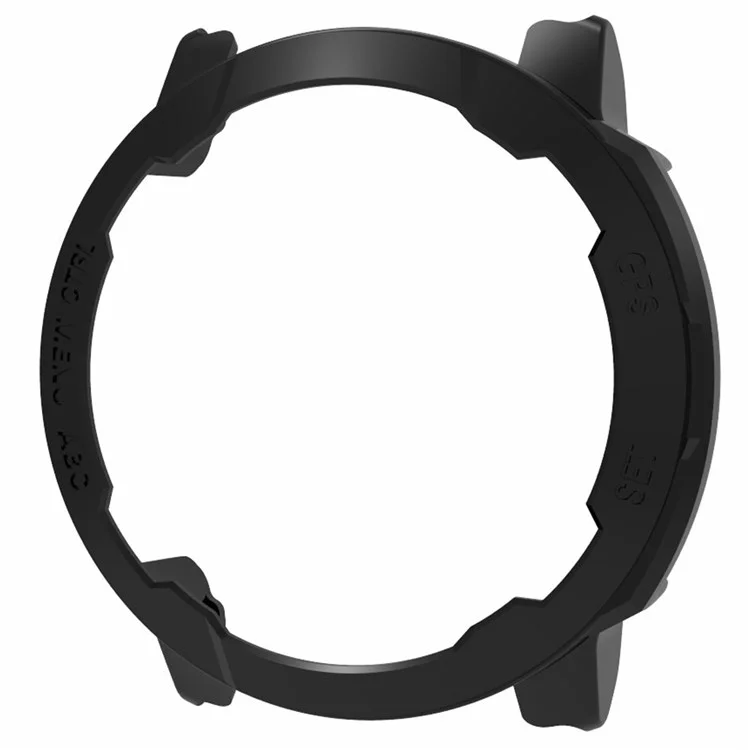 For Garmin Instinct 2S Fall Proof Watch Case Hard PC Cover Frame Half Protective Cover - Black