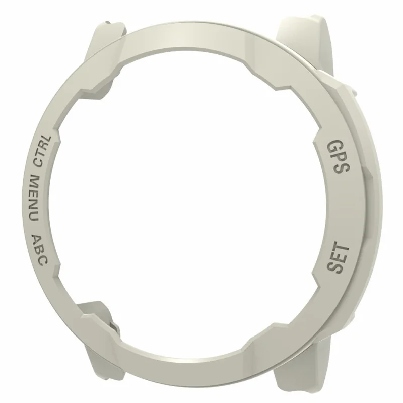 Voor Garmin Instinct 2S Valbestendige Horlogehoes Harde PC Cover Frame Half Beschermhoes - Wit