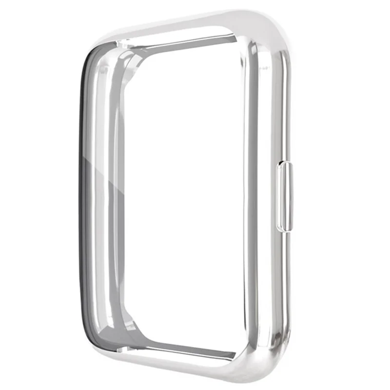 For Huawei Watch Fit 2 All-inclusive Shell Cover Soft TPU Scratch Resistant Electroplating Case - Silver