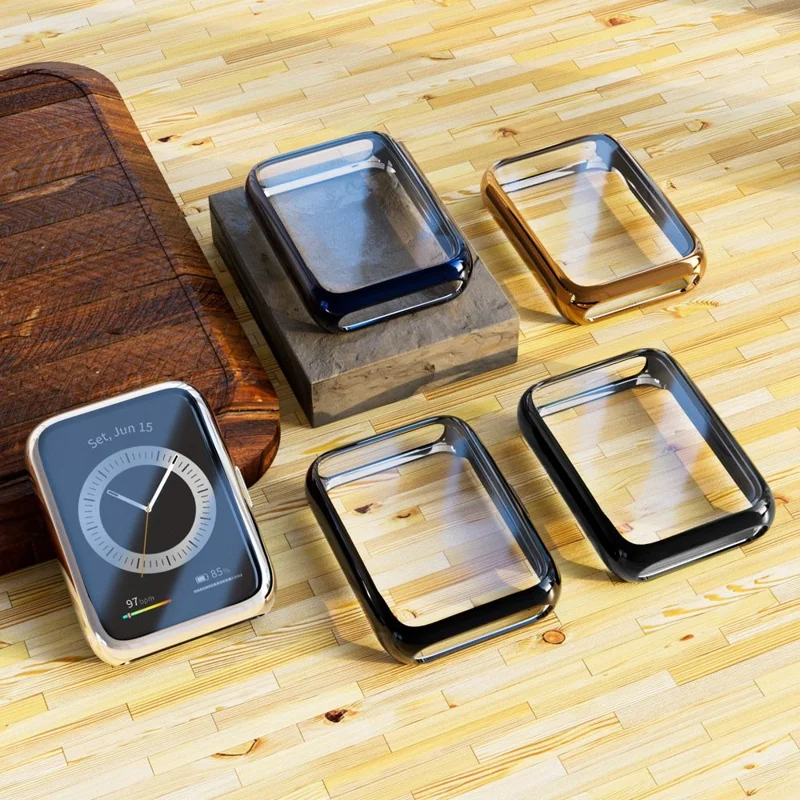 For Huawei Watch Fit 2 All-inclusive Shell Cover Soft TPU Scratch Resistant Electroplating Case - Silver