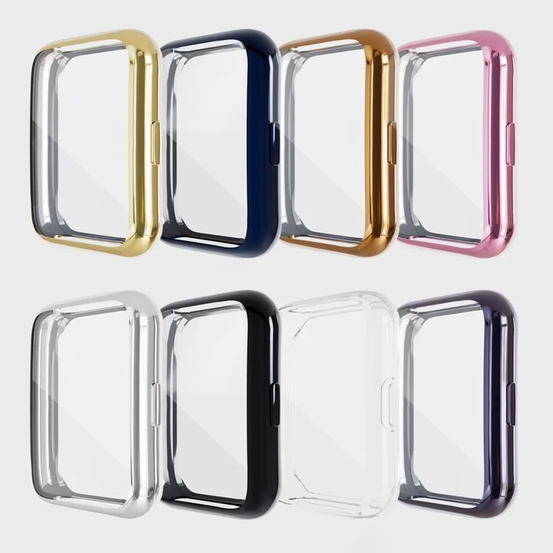 For Huawei Watch Fit 2 All-inclusive Shell Cover Soft TPU Scratch Resistant Electroplating Case - Silver