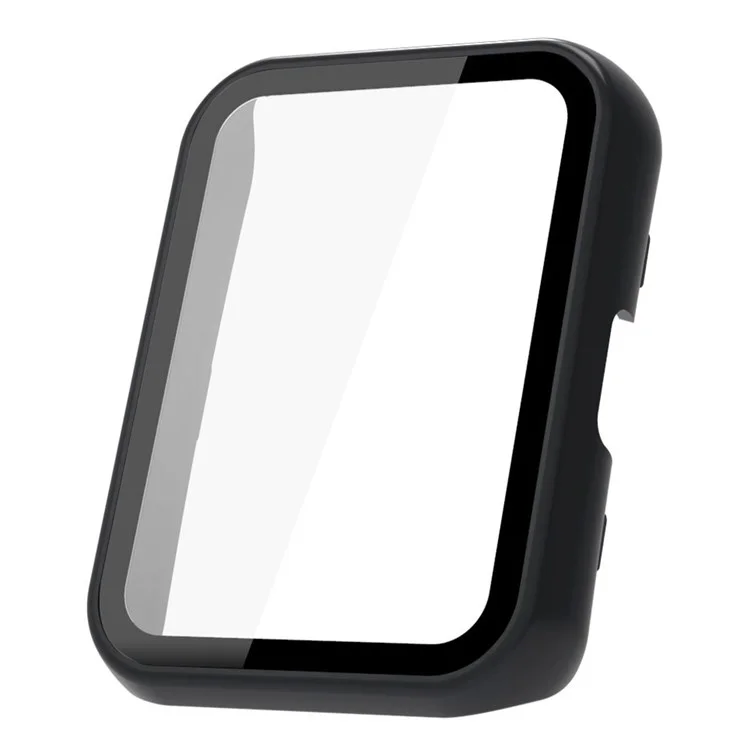 For Huawei Watch Fit 2 Integrated Hard PC Cover with Tempered Glass Screen Protector - Black