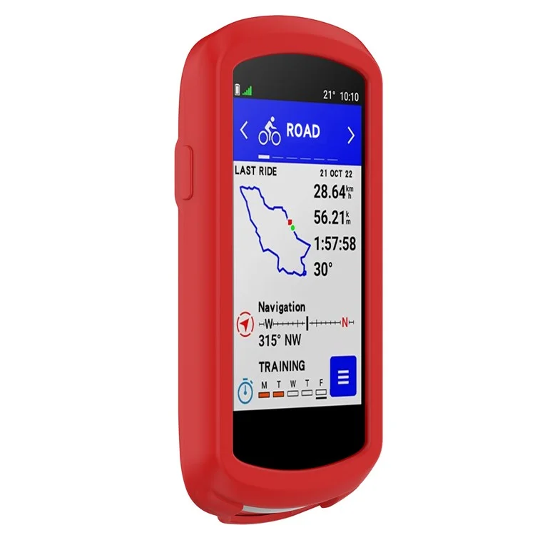 Para Garmin Edge 1040 Capa Protetora de Silicone Macio Resistente a Arranhões para Computador de Bicicleta GPS - Vermelho