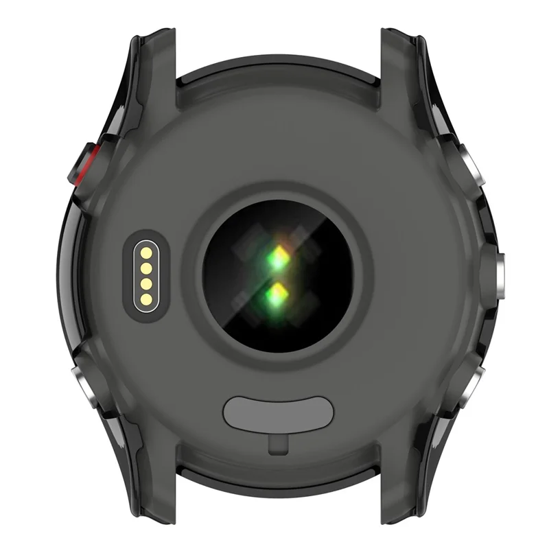 For Garmin Forerunner 255S Full Protection Anti-drop Hard PC Watch Case Protective Cover with Tempered Glass Screen Protector - Black