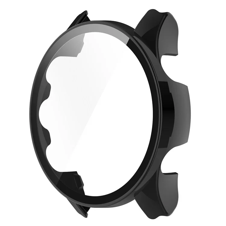 Para Garmin Forerunner 255 Anti-arañazos Anti-caídas Caja Protectora Dura de PC con Protector de Pantalla de Vidrio Templado - Negro