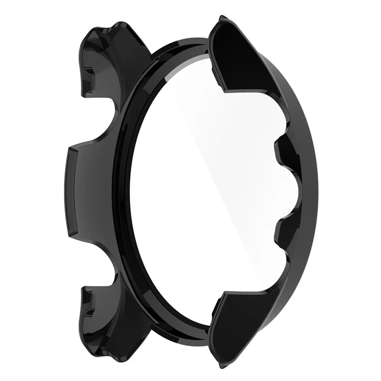 Para Garmin Forerunner 255 Anti-arañazos Anti-caídas Caja Protectora Dura de PC con Protector de Pantalla de Vidrio Templado - Negro