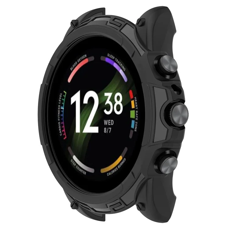 Pour Fossil Gen 6 Soft TPU Hollow-out Watch Case Protective Cover 42mm - Noir