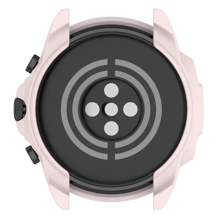For Fossil Gen 6 Soft TPU Hollow-out Watch Case Protective Cover 42mm - Light Pink