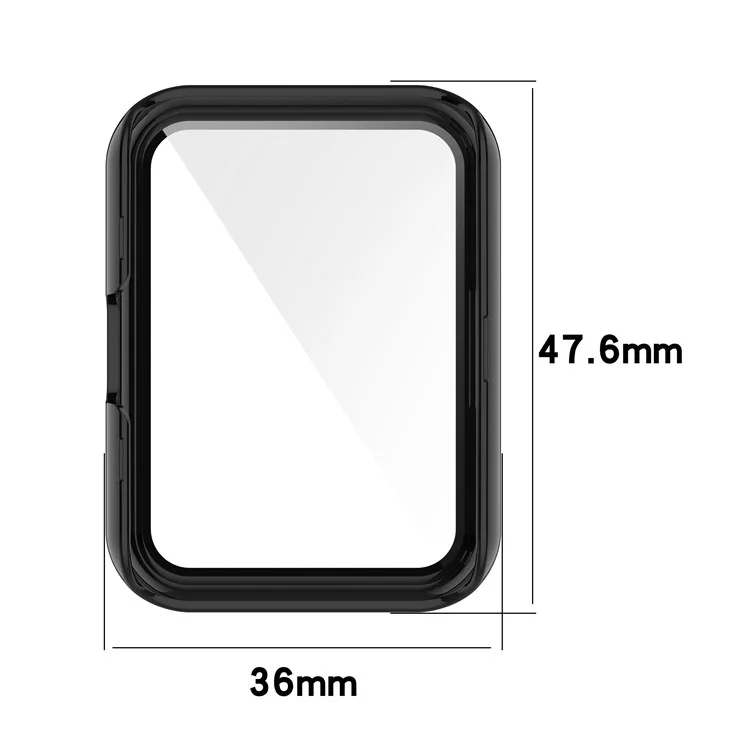 Para Huawei Watch Fit 2 Funda de PC con Protector de Pantalla de Vidrio Templado Resistente a Arañazos Funda Inteligente para Reloj - Azul Oscuro