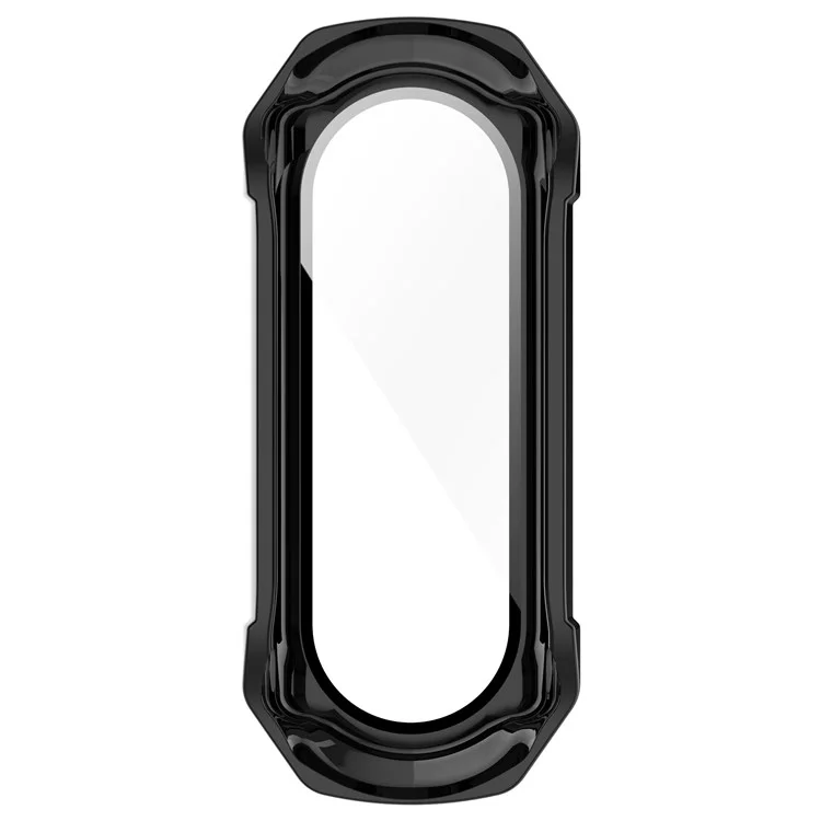 For Xiaomi Mi Band 7 / 7 NFC Hard PC Cover Watch Case with Tempered Glass Screen Protector Shockproof Watch Shell - Black