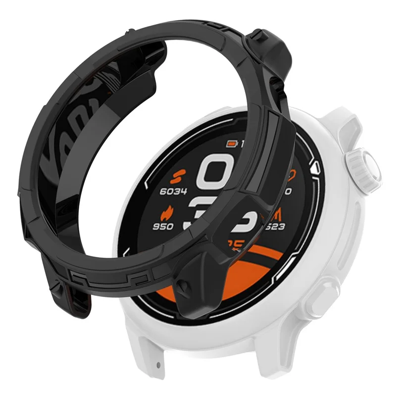 For Coros Pace 2 Anti-fall Anti-scratch Soft TPU Hollow-out Watch Case Protective Cover - Black