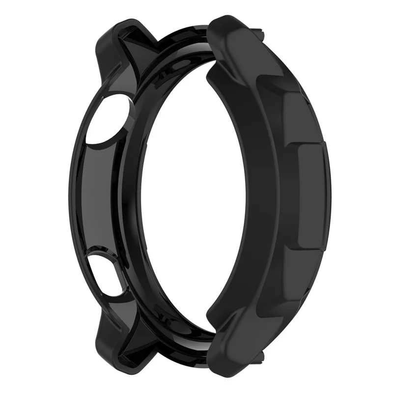 For Coros Pace 2 Anti-fall Anti-scratch Soft TPU Hollow-out Watch Case Protective Cover - Black