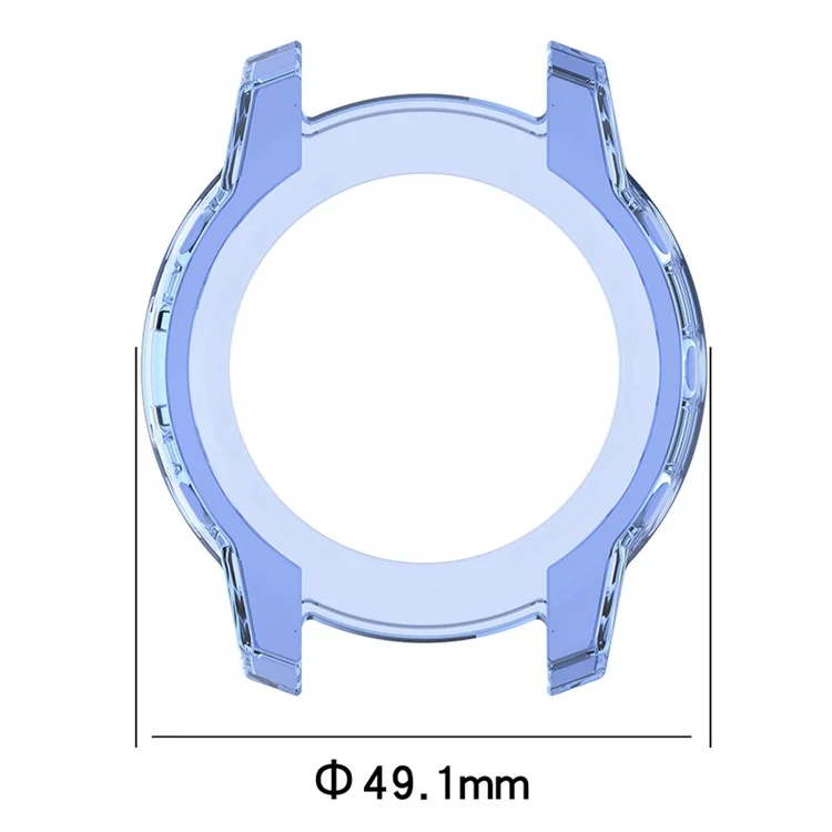 Para Garmin Descent G1 Transparent TPU Hollow Cover Anti-scratch Smart Watch Protective Case - Azul