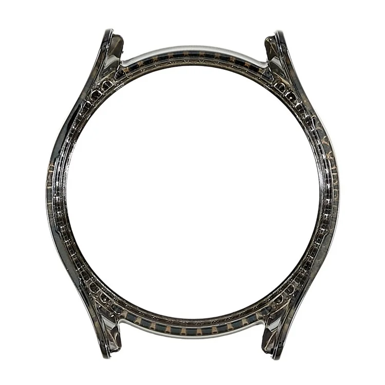 Per Samsung Galaxy Watch5 44mm Bling Rhinestone Hard PC Frame Elettroplatante Coperchio a Guscio a Metà Protettivo - Nero
