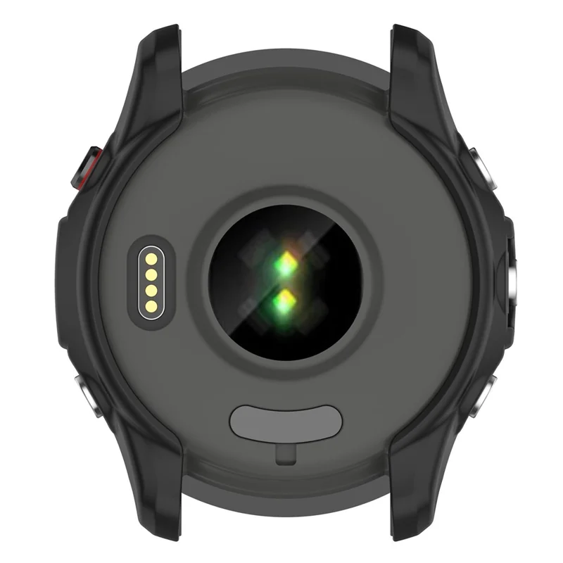 For Garmin Forerunner 255 Soft TPU Watch Protector Hollow-out Design Anti-Scratch Protective Cover Frame - Black