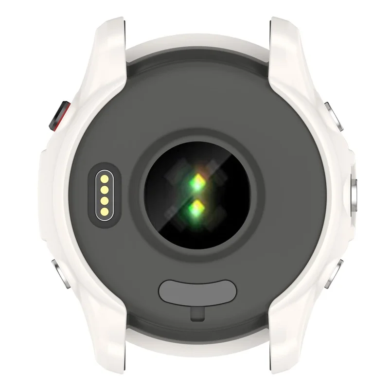 For Garmin Forerunner 255 Soft TPU Watch Protector Hollow-out Design Anti-Scratch Protective Cover Frame - Ivory White