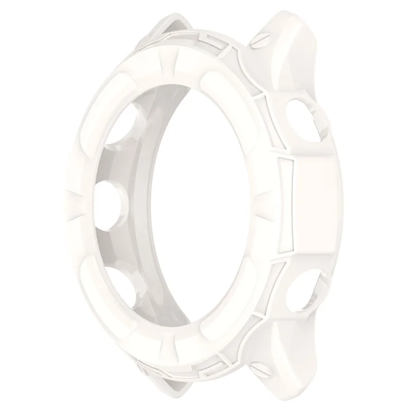 For Garmin Forerunner 255 Soft TPU Watch Protector Hollow-out Design Anti-Scratch Protective Cover Frame - Ivory White