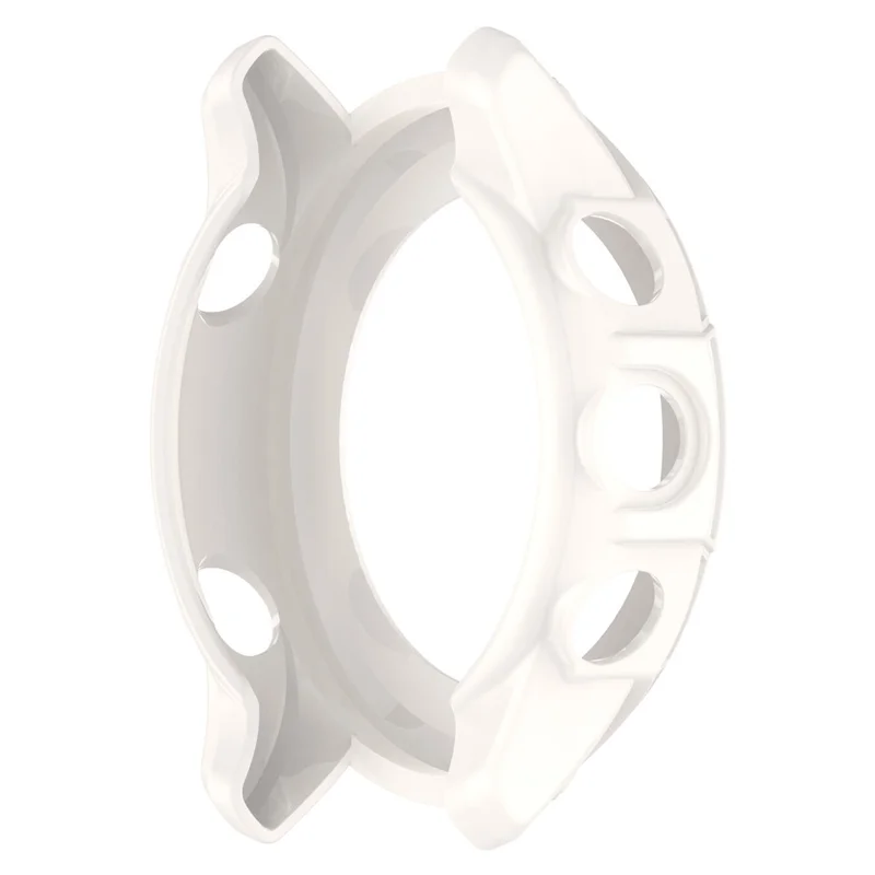 For Garmin Forerunner 255 Soft TPU Watch Protector Hollow-out Design Anti-Scratch Protective Cover Frame - Ivory White