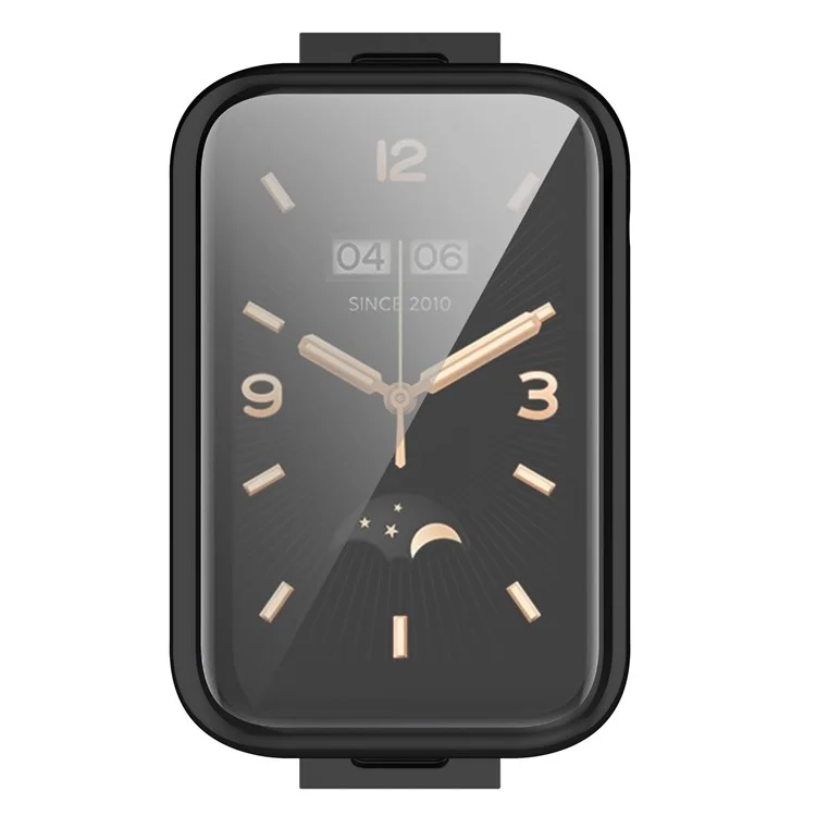 For Xiaomi Mi Band 7 Pro Soft TPU Full Coverage Protective Case Electroplated Frame Watch Cover Replacement - Black