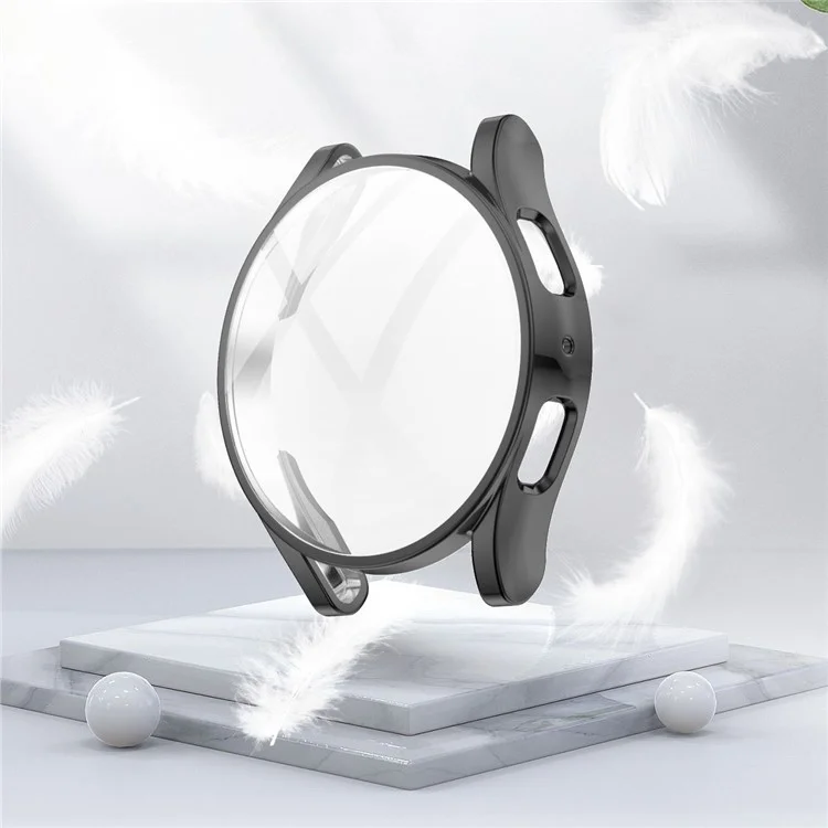 For Samsung Galaxy Watch5 40mm All-around Flexible TPU Case Electroplated Protective Cover - Black