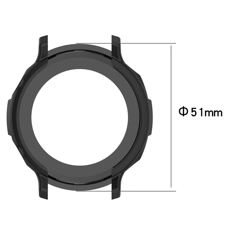Для Realme Watch S Hollow-out Anti-dust Anti-fall Soft TPU Watch Case Shockproof Protective Cover - Чёрный