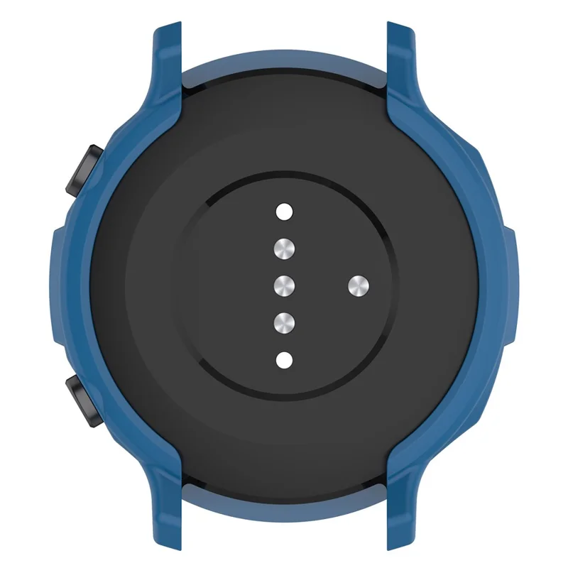 For Realme Watch S Hollow-out Anti-dust Anti-fall Soft TPU Watch Case Shockproof Protective Cover - Dark Blue