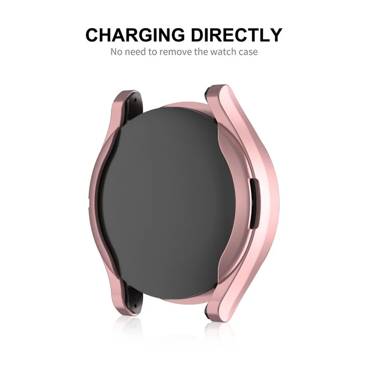ENKAY HAT PRINCE Pour Samsung Galaxy Watch5 44mm Boîtier de protection global Étui de protection en TPU électroplaqué - Noir