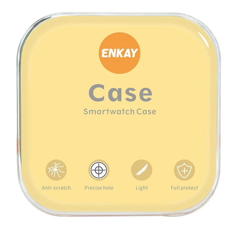 ENKAY HAT PRINCE Pour Samsung Galaxy Watch5 44mm Boîtier de protection global Étui de protection en TPU électroplaqué - Noir