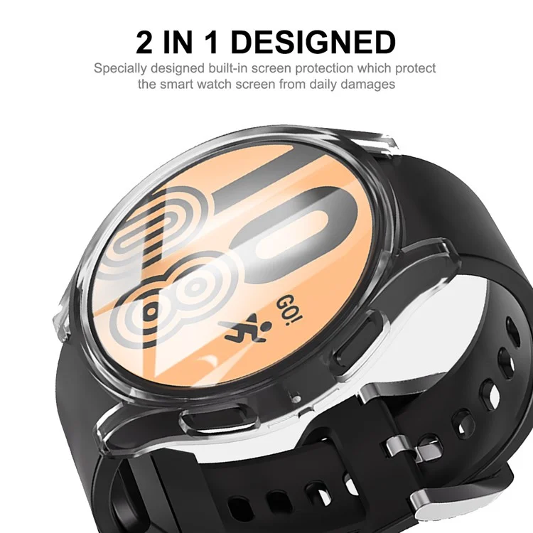 ENKAY HAT PRINCE For Samsung Galaxy Watch5 44mm Soft Slim Clear TPU Case All-Around Protective Cover with Built-in Screen Protector