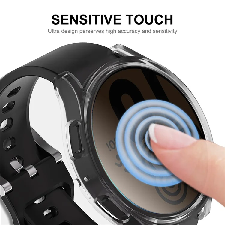 ENKAY HAT PRINCE For Samsung Galaxy Watch5 44mm Soft Slim Clear TPU Case All-Around Protective Cover with Built-in Screen Protector