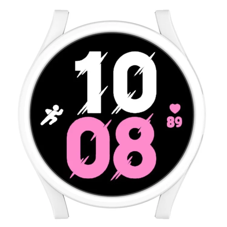 For Samsung Watch FE / Watch6 / Watch5 / Watch4 40mm Cover Hard PC Hollow Protective Watch Case - White