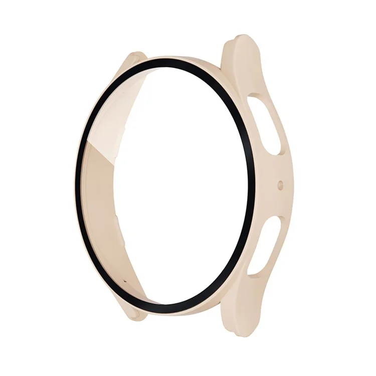 Pour Samsung Galaxy Watch 5 44mm / Watch4 44mm Anti-drop Hard PC Watch Case Protective Cover avec Protecteur d'écran en verre trempé - Rose
