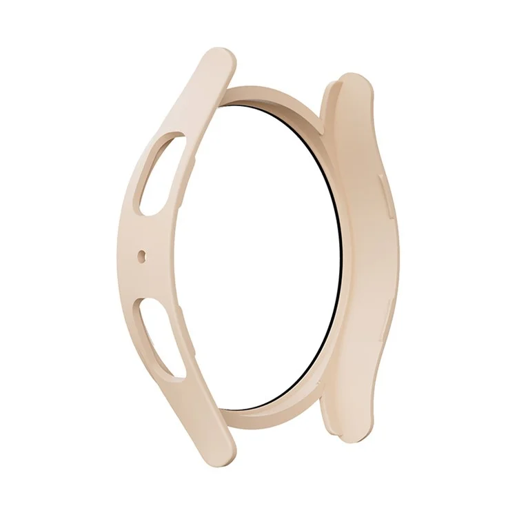 Pour Samsung Galaxy Watch 5 44mm / Watch4 44mm Anti-drop Hard PC Watch Case Protective Cover avec Protecteur d'écran en verre trempé - Rose
