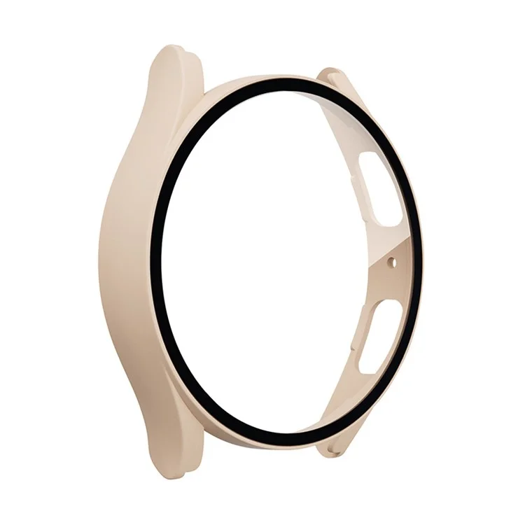 Pour Samsung Galaxy Watch 5 44mm / Watch4 44mm Anti-drop Hard PC Watch Case Protective Cover avec Protecteur d'écran en verre trempé - Rose