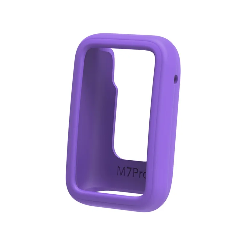 For Xiaomi Mi Band 7 Pro Silicone Watch Case Anti-scratch Watch Frame Protective Cover - Purple