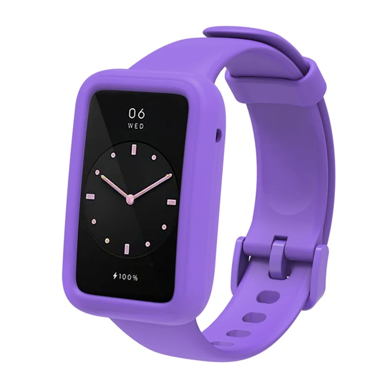 For Xiaomi Mi Band 7 Pro Silicone Watch Case Anti-scratch Watch Frame Protective Cover - Purple