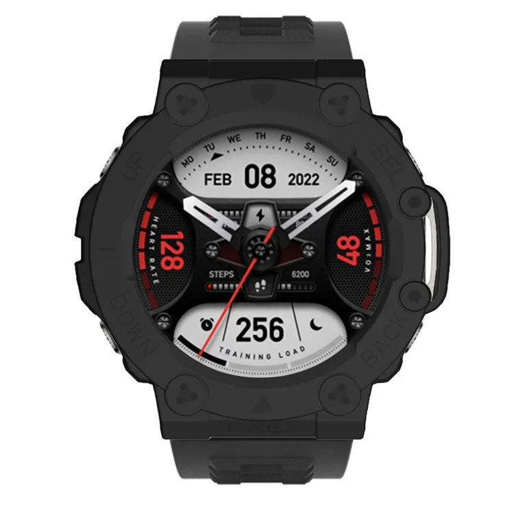 Para Huami Amazfit T-Rex 2 Anti-scratch Smart Watch Case Hollow Hard PC Protective Cover - Negro