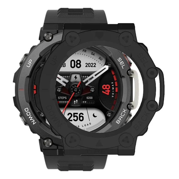 Para Huami Amazfit T-Rex 2 Anti-scratch Smart Watch Case Hollow Hard PC Protective Cover - Negro