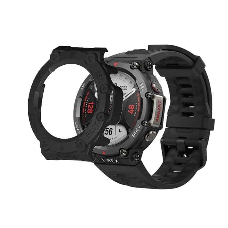 Para Huami Amazfit T-Rex 2 Anti-scratch Smart Watch Case Hollow Hard PC Protective Cover - Negro
