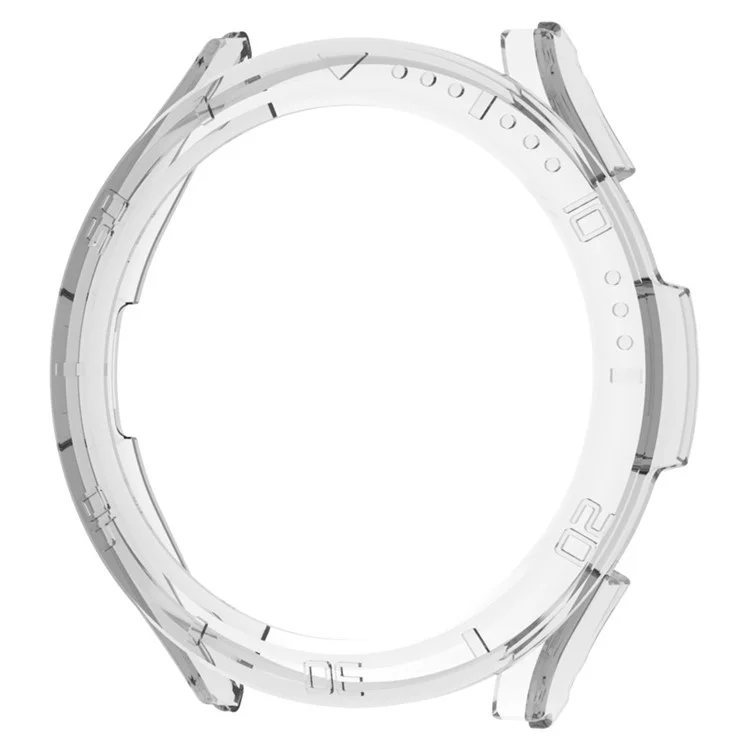 For Samsung Galaxy Watch 5 44mm Smart Watch PC Case Half Cover Frame Protector with Scale - Transparent