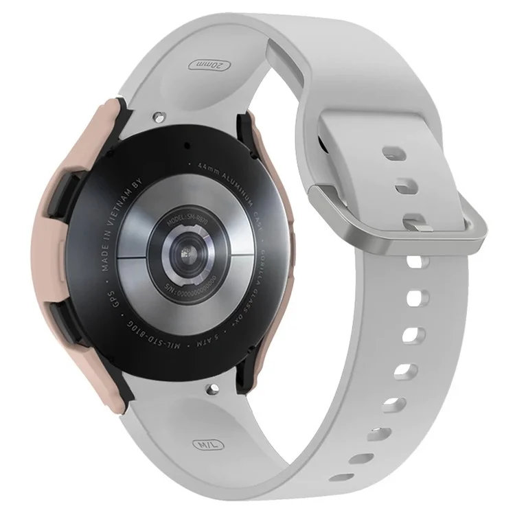 For Samsung Galaxy Watch 5 44mm Smart Watch PC Case Half Cover Frame Protector with Scale - Transparent
