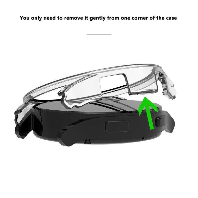 For Samsung Galaxy Watch 5 44mm Smart Watch PC Case Half Cover Frame Protector with Scale - Blue