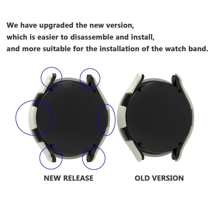 For Samsung Galaxy Watch 5 40mm Anti-scratch Half Cover PC Smart Watch Frame Case Protector with Scale - Transparent