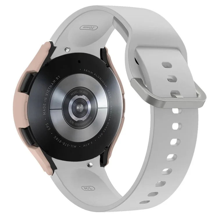 For Samsung Galaxy Watch 5 40mm Anti-scratch Half Cover PC Smart Watch Frame Case Protector with Scale - Transparent
