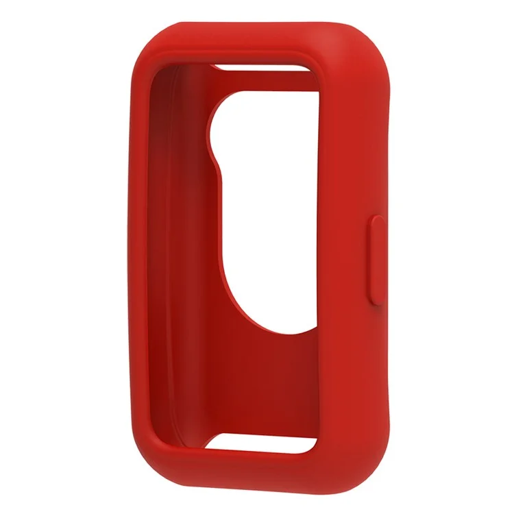 For Huawei Band 7 Silicone Watch Case Anti-scratch Watch Frame Protective Cover - Red