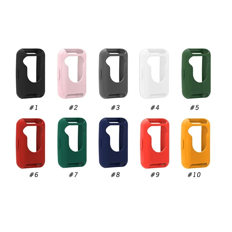 For Huawei Band 7 Silicone Watch Case Anti-scratch Watch Frame Protective Cover - Red